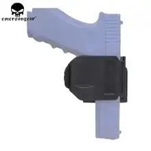Emerson cp coldre estilo pistola g17 glock 19 23, tático airsoft paintball ar15 peças caça tiro roto mão direita clipe de arma, clipe
