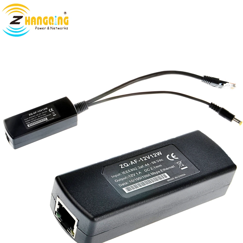 12V 1A Active PoE Splitter Gigabit PoE Splitter 12V 12W For 12V Non PoE