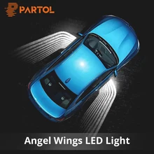 Partol 2Pcs Angel Wings Car Welcome Light Shadow Light Projector Car LED Door Warning Light Lamp for Audi BMW Toyota Volkswagen
