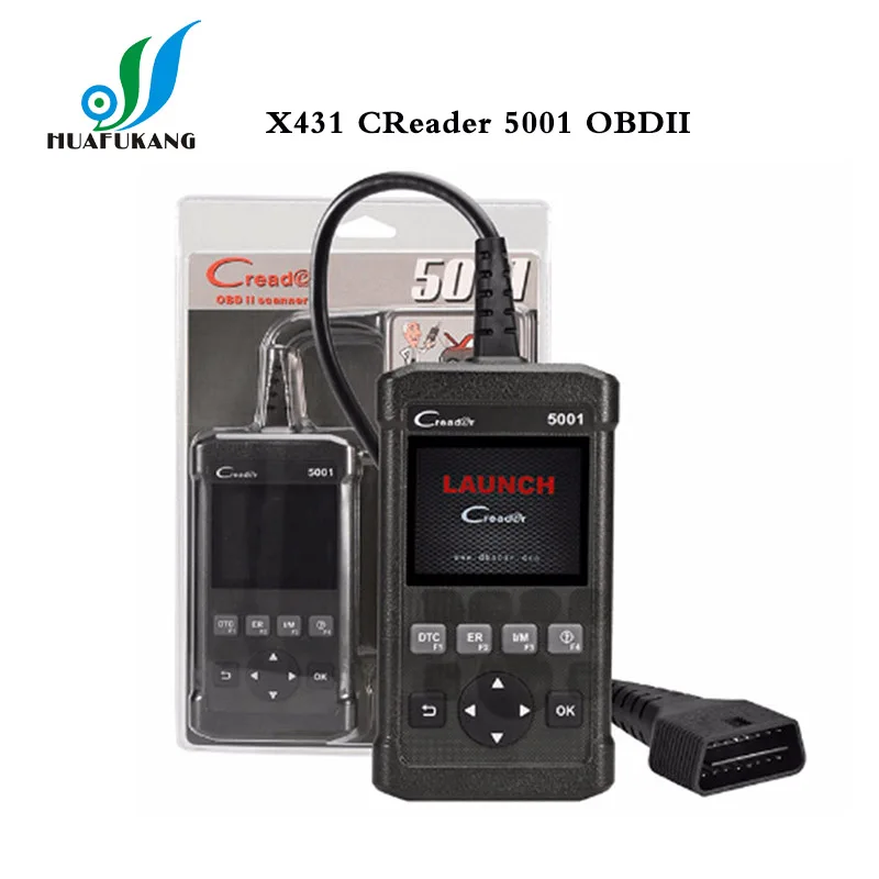 Запуск CReader 5001 считыватель кодов полный OBDII/EOBD диагностические функции сканирующий инструмент