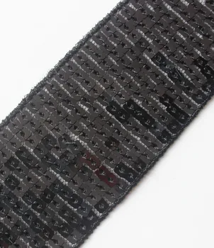 

Wholesale 30yards 11 Lines Glitter Black Craft Hand Trim Ribbon Sequin Trim Beaded Lace Trim Sewing Trim T96