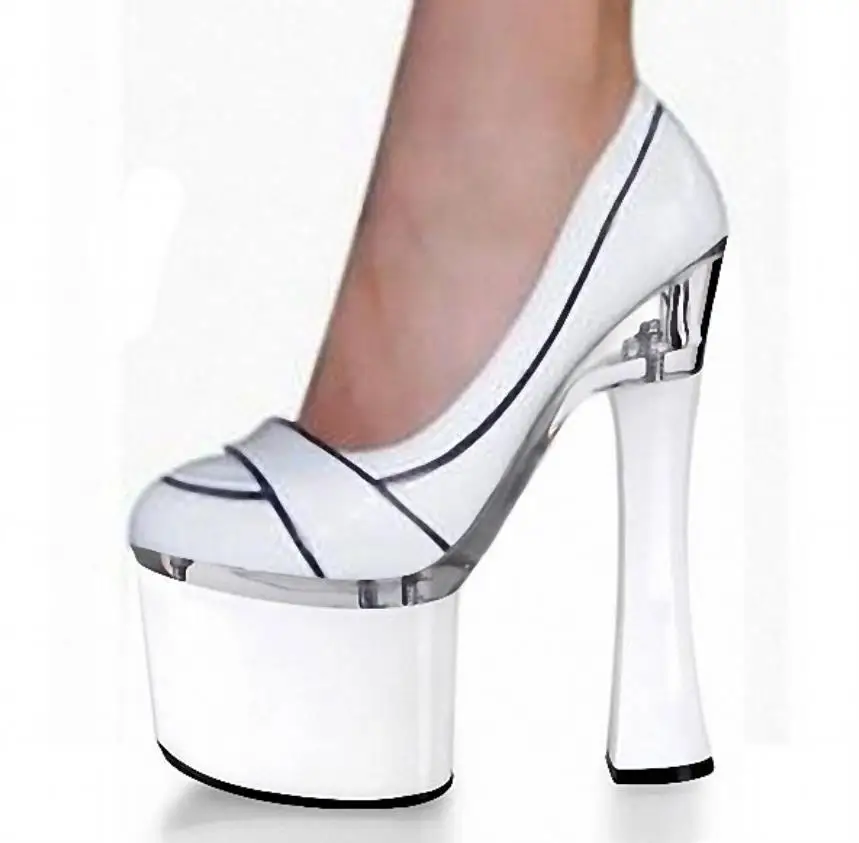 

Spring and summer new fashion waterproof platform thick-heeled water drill banquet sexy high heeled shoes