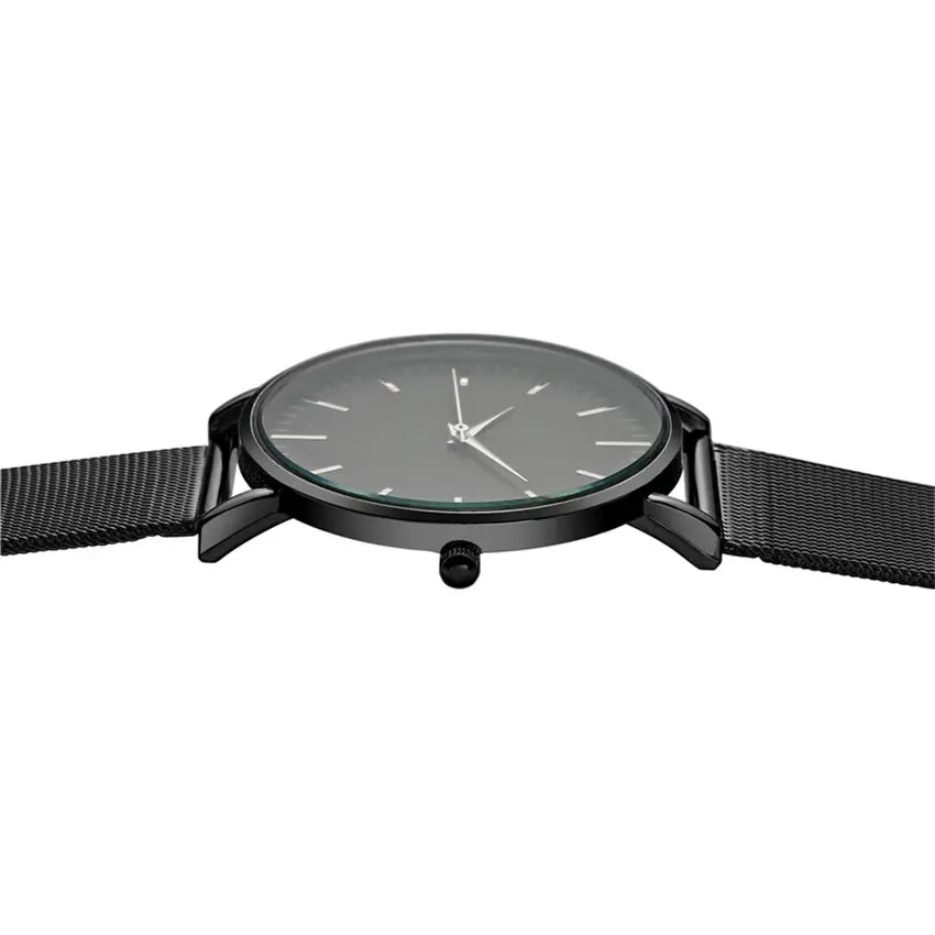 CTPOR Gold Watch Fashion Men Watches Adjustable Stainless Steel Watchband 40 mm Dial Ultra-thin Thickness Male Quartz Clock Man