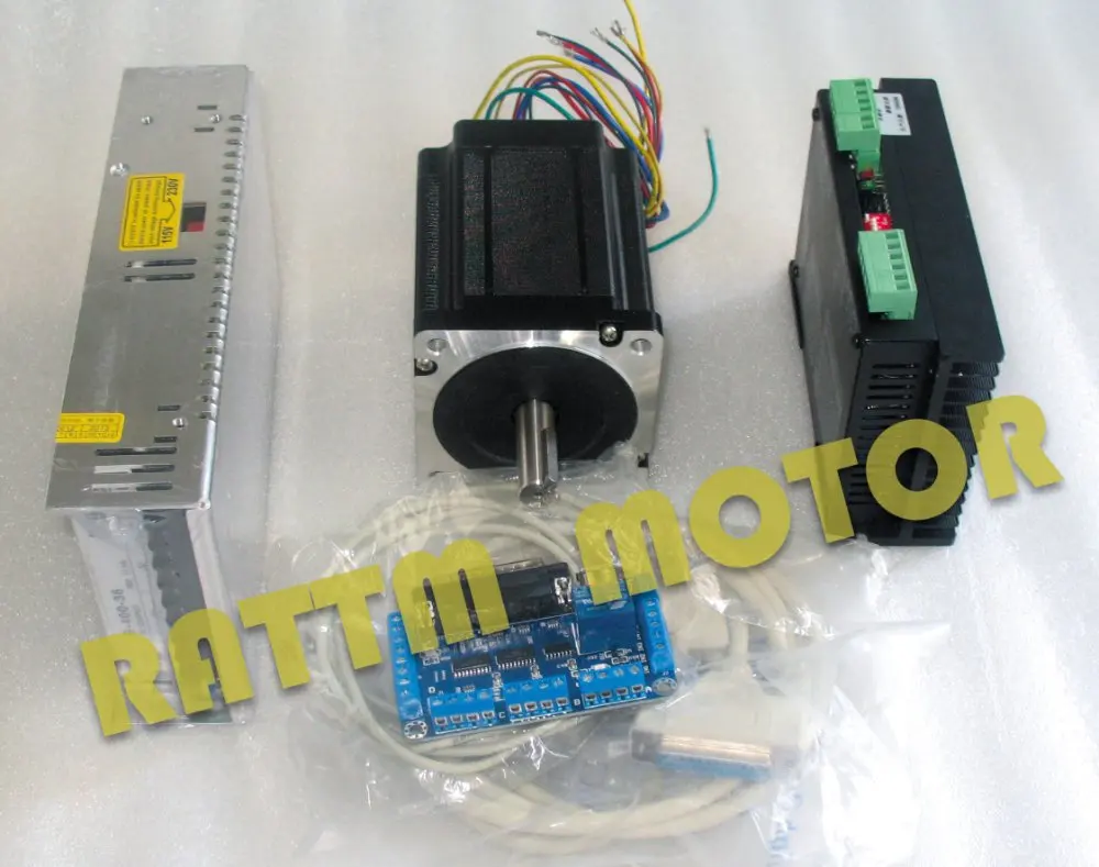 

High-quality!! Nema34 CNC Stepper Motor 98mm/ 878oz-in /4.0A & Driver 6A/80VDC 256 Microstep