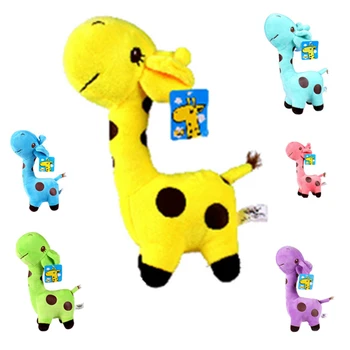 

Cartoon Little Giraffe Shape Key Chain Cute Creative Plush Animal Hanging Charms Mini Stuffed Toy Keychains Gift 2pcs/lot