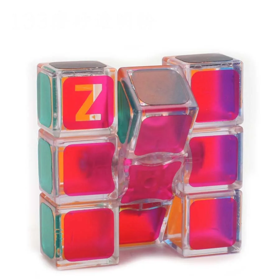 Z cube прозрачный головоломка волшебный куб 5x5 4x4x4 3x3x3 2x2x2 Пирамида Cubo Magico Развивающие игрушки для детей - Цвет: 1x3x3