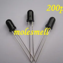 200 шт. 5 мм 940nm ИК инфракрасный приемный диод светодиодный инфракрасный приемник модуль 5 мм черный корпус светочувствительный светодиодный