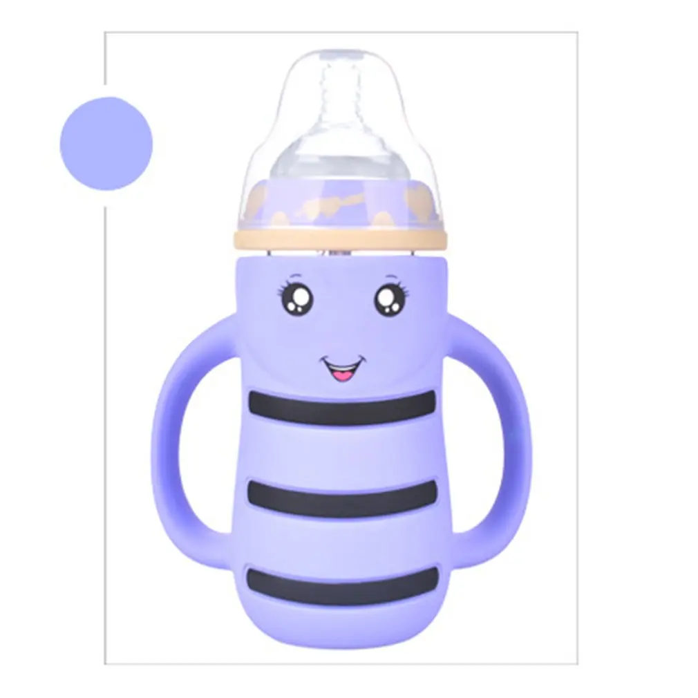 

240ML Baby drinking Water Bottle Cups With Straw Portable Feeding Bottle Cartoon Water Feeding Cup With The Handle For Baby Hot