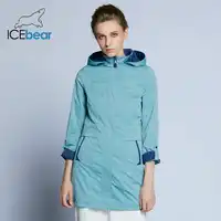 ICEbear 2019 Womens Coat High Quality Spring Regular Trench Coat For Women Windbreaker Hat Detachable B17G116D