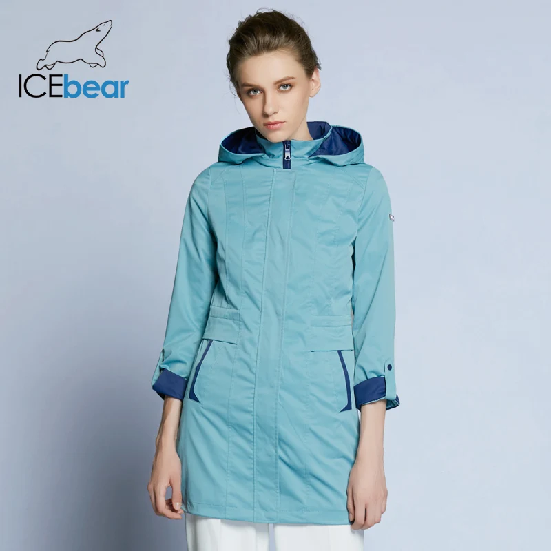 ICEbear 2019 женская куртка пальто Высокое качество осень модная облегающая