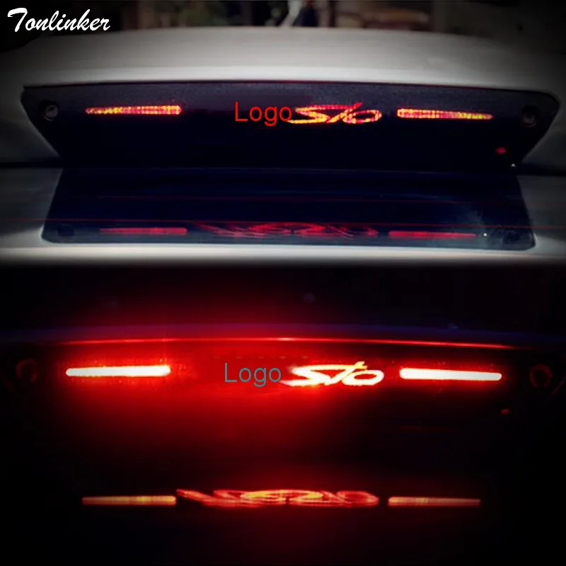 

Tonlinker 1 PCS DIY Car styling rear brake lights decoration stickers cover case stickers for Ford Fiesta 2009-14 accessories