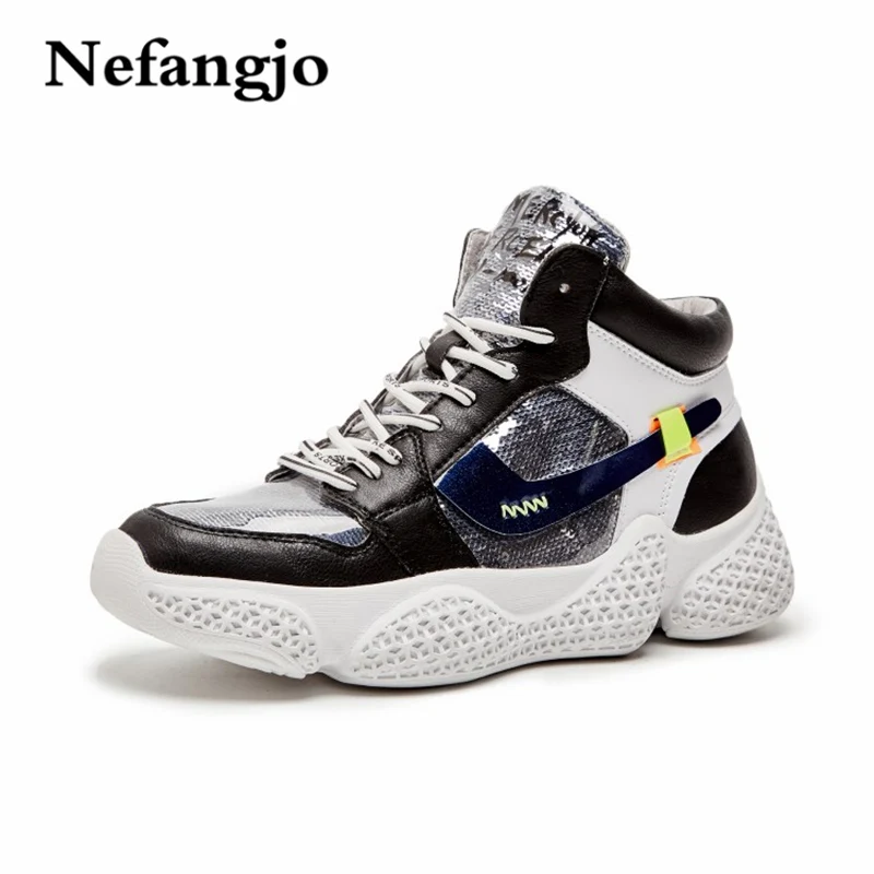 

Nefangjo 2018 Fall / Winter New Cow suede Lacing Street Style Fashion Non-slip Sports Round Head Leisure Women's Shoes