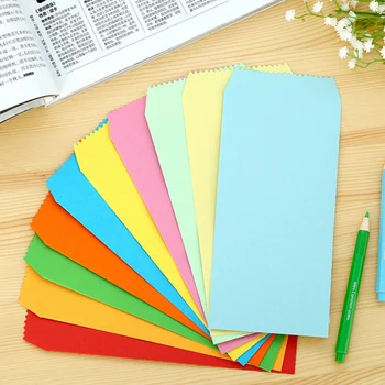 

Korea Cute Candy Color Long Solid Envelopes Color Envelope Favor Wage Gift Package For Wedding Invitation 5pcs/Lot 17.5*8.5cm