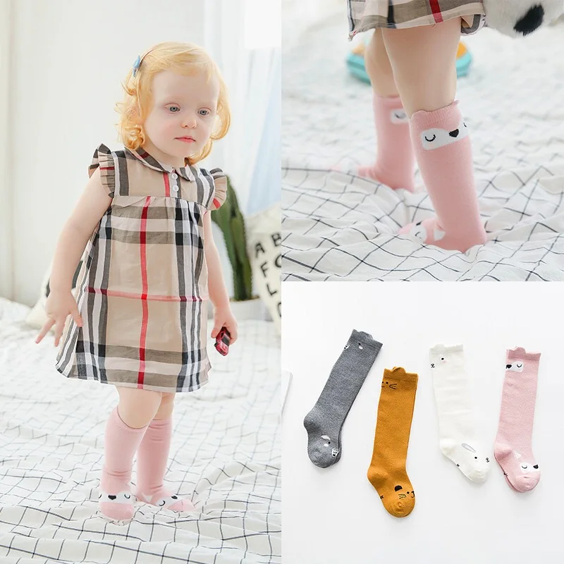 Kids Long Socks Knee High toddler Girls Boot Sock Leg Warmer Cute Cat