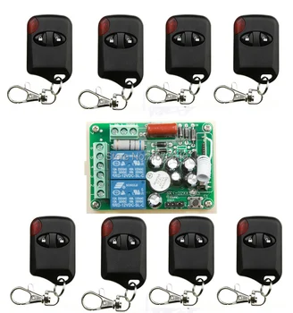 

Hot Sales AC220V 10A 2CH 315MHz/433MHZ Wireless RF Remote Control Switch teleswitch 8* cat eye Transmitter+ 1*Receiver