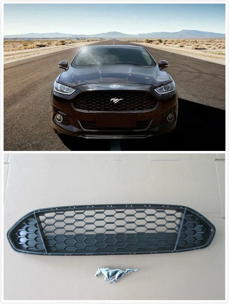 

Front Grille Grill Bezel Honeycomb Mesh Cover for Ford Mondeo Fusion 2013 2014