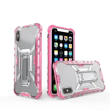 

Heave Duty Hybrid 3in1 Armor Shockproof TPU PC Case Cover Housing With Stand for iPhone XS Max XR X 8 7 6S Plus