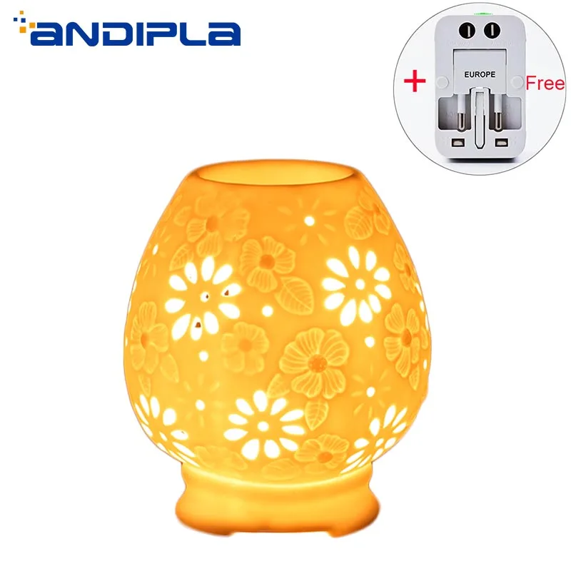 

220V Vintage Electric Ceramic Perfume Diffuser Aromatherapy Lamp Burner Essential Oil Heater SPA Yoga Aroma Holder Stove Furnace