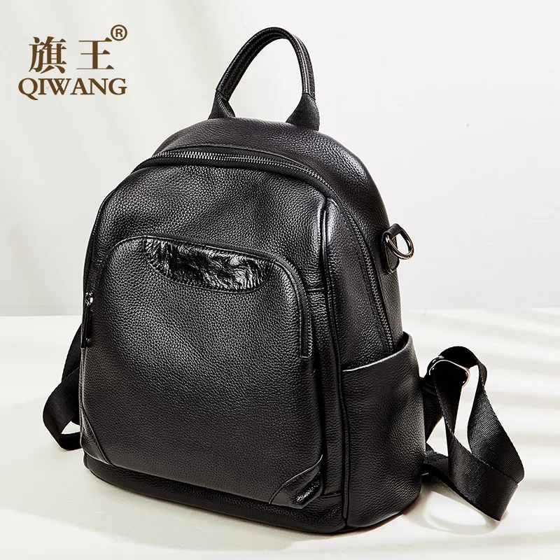 

Original Women Backpacks Soft Genuine Leather Female Shoulder Bags Luxury Black Daypack for Womens Backpack Casual bag mochila