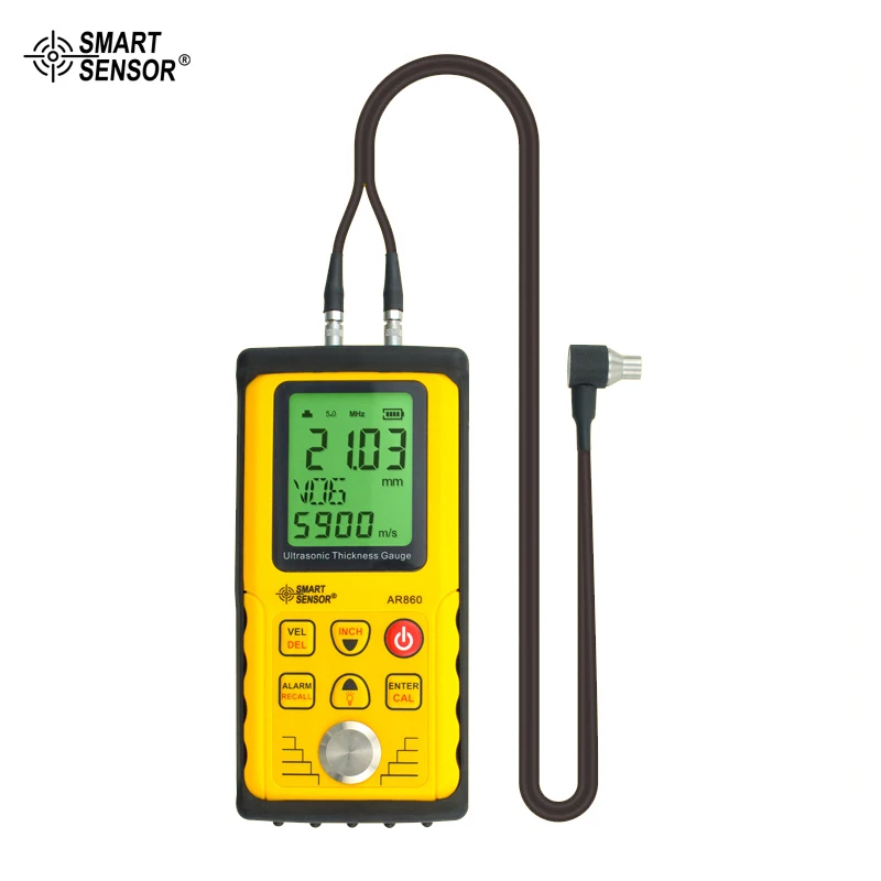 Portable Digital Ultrasonic Metal Plastic Thickness Gauge Smart Sensor