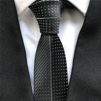 

New Designer Young Men's Leisure Skinny Ties Popular Geometric Pattern Necktie with Stripe