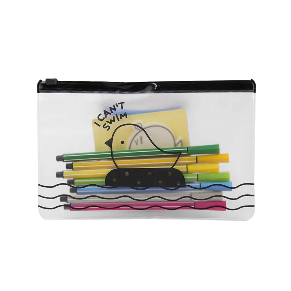 

Cute Chicken Pattern Clear Pen Holder Cosmetic Storage Pencil Case Makeup Bags Best Price