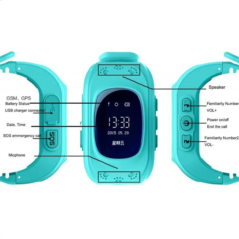 

Q50 Smart Watch GPS Children Kids sporwatch With SOS calling Anti-Lost Smartwatch SIM Micro Card Kids Watches Phone PK V7K V5K