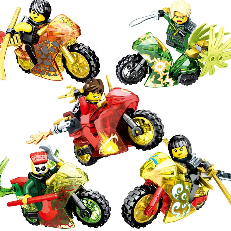 

Hot Golden Spur Building Blocks Self-Locking Bricks Motorcycle Educational Dolls For Kid Gifts Action Figure Toys Ninjago Riders