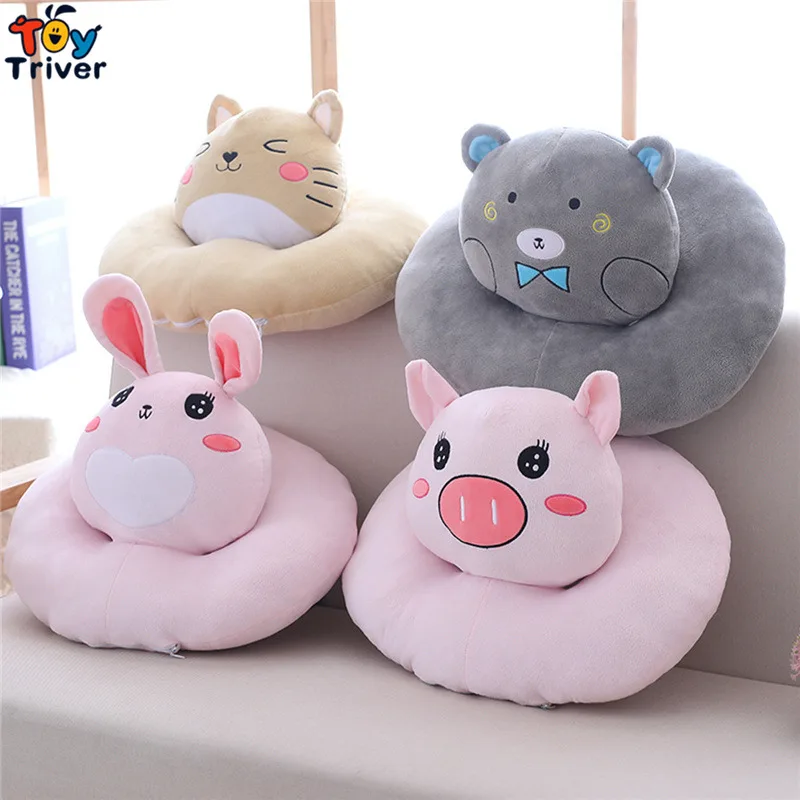 

50cm Plush Toy Cat Pig Bear Rabbit Pillow Cushion Office Car Desk Nap Sofa Home Decor Sleeping Hand Support Pillows Triver