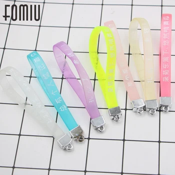 

100pcs/lot Fashion Fluorescent Color Rope Keychain Key Rings Key Chains Men or Women Key Holder Accessories Gift Wholesale