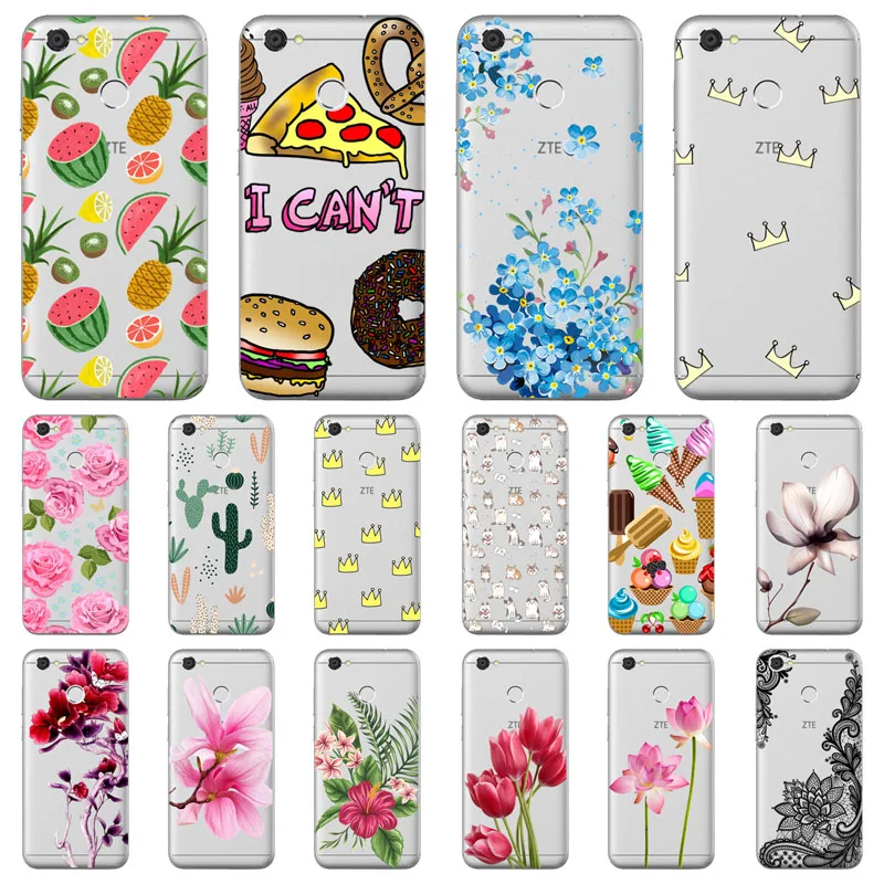 Мягкий ТПУ для zte blade a510 a610 a601 a602 a520 a6 a910 чехол с цветком ZTE Blade x3 d2 защитный телефона
