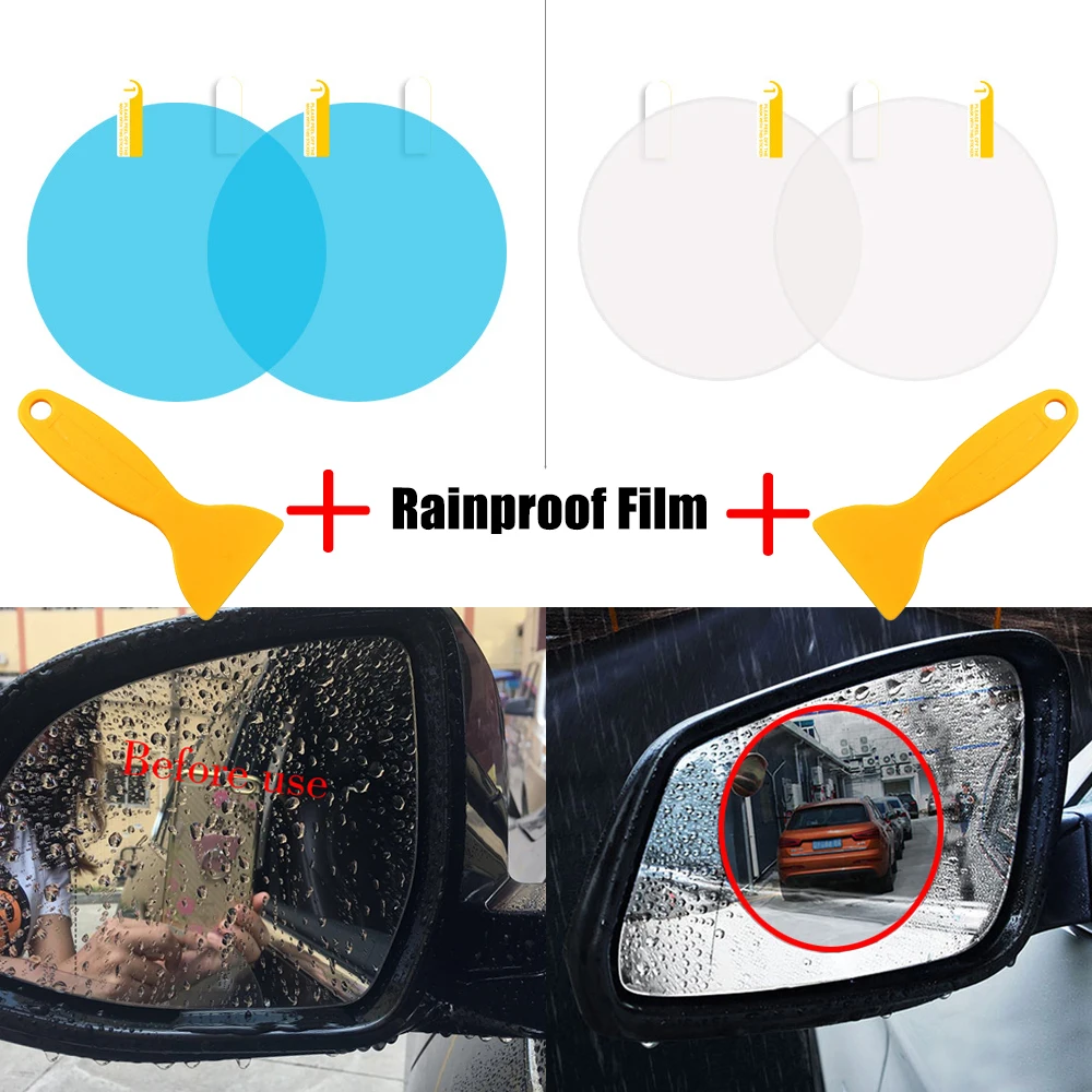 

Rainproof Car Rearview Mirror Film Sticker for Auto Truck Motorcycle Side Mirror Film Rain Shield for Ford BMW Audi car styling