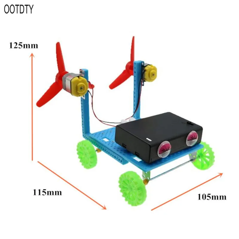 Двойной спираль электрическая ветряная турбина комплект питания DIY сборная игрушка детский учебный микроскоп эксперимент образовательный подарок