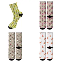 Забавные носки для бега с фруктовым принтом женские мужские уличные забавные длинные носки модные популярные новые летние носки 8ZWL07