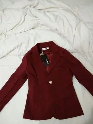 Новые тонкие женские пальто и куртки с длинными рукавами, маленькие женские костюмы, Корейская версия(серый/синий/винный красный/темно-синий), женская одежда 350