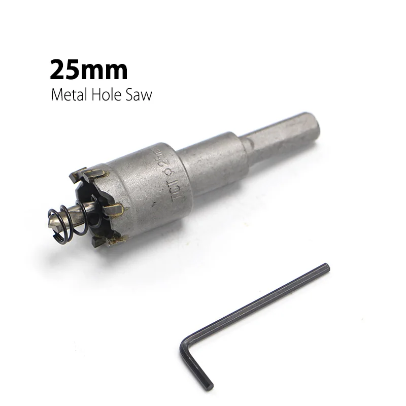25mm 0.98" Core Drill Bit Metal Hole Saw Drill Bit for Steel Metal