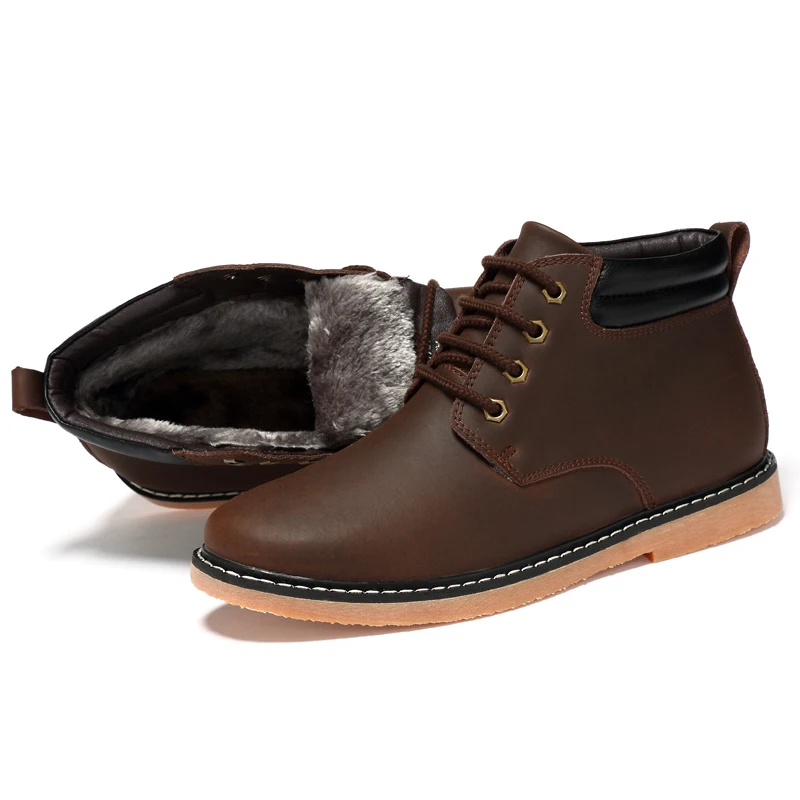 

New Winter Shoes Men Boots 2016 Leather Red Short Cowboy Felt boots Suede Autumns Casual Luxury Cow Fringe Size 48 Brown