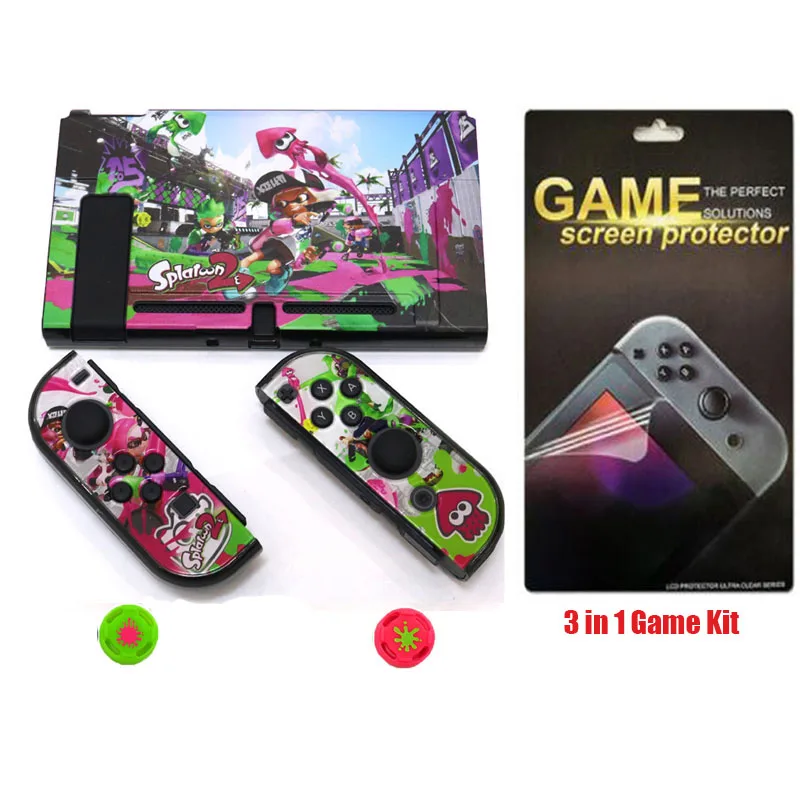 Защитный чехол 3 в 1 для Funda shand Switch Joy-Con ДЛЯ NS JoyCon, чехол для NX Joy Con, чехлы для контроллера - Цвет: A009-2SCAP-SP