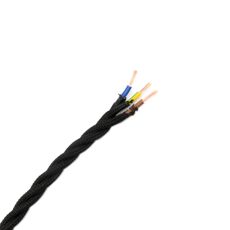 3 м/5 м/10 м VDE 3 ядра 0,75 мм2 винтажный светильник-шнур античный витой тканевый кабель покрытый тканью электрический провод для DIY светильник s