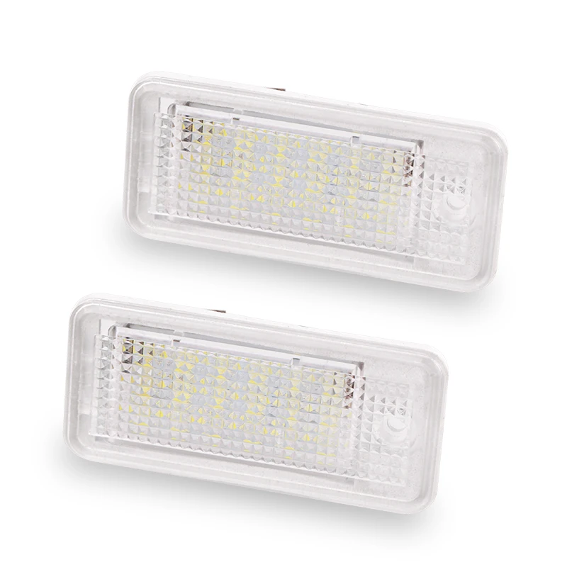 Комплект из 2 предметов, белый 3W 18 SMD Led номерной знак светильник Led лампы подсветки номерного знака для Audi A4 A6 C6 A3 S3 S4 B6 B7 S6 A8 S8 Rs4 Rs6 Q7