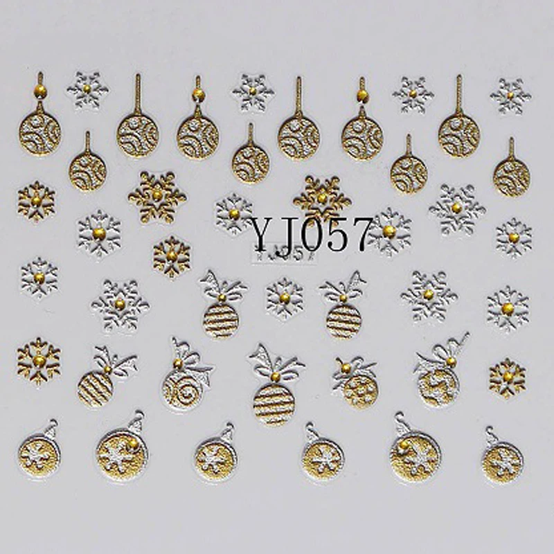 1 шт 3D Рождественская серия наклейки для ногтей Водные Переводные снежинки и милые Снеговики наклейки для ногтей модные красивые наклейки для ногтей