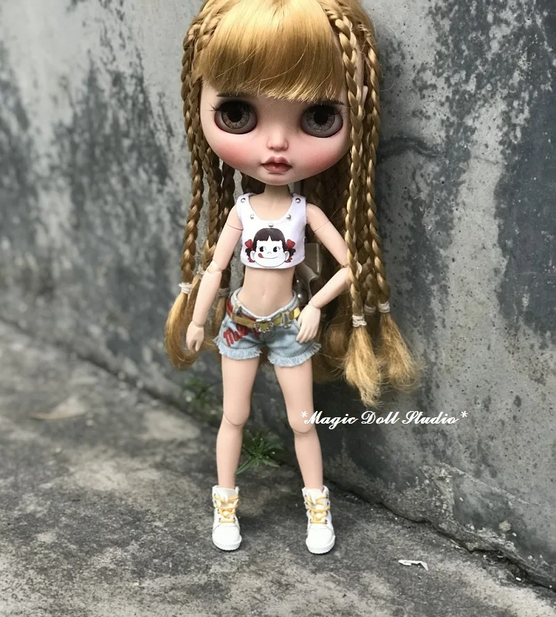 [MG665] ; кукольная обувь Neoblythe; кожаные парусиновые ботинки; подходит для Blyth Azone; кукла licca Outfis; розничная