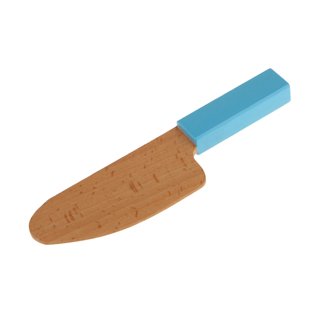 Simulation Wooden Knife Toy with Elegant Handle, Kids Toddlers Kitchen Role Play