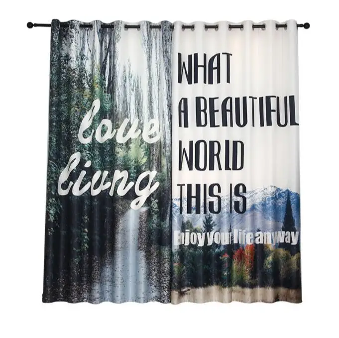 Hot Creative 3D Curtain Snowy Mount Printing Blockout Polyester Photo Drapes Fabric For Room Bedroom Window Bedroom Balcony Bay Hot Creative 3D Curtain Snowy Mount Printing Blockout Polyester Photo Drapes Fabric For Room Bedroom Window Bedroom Balcony Bay