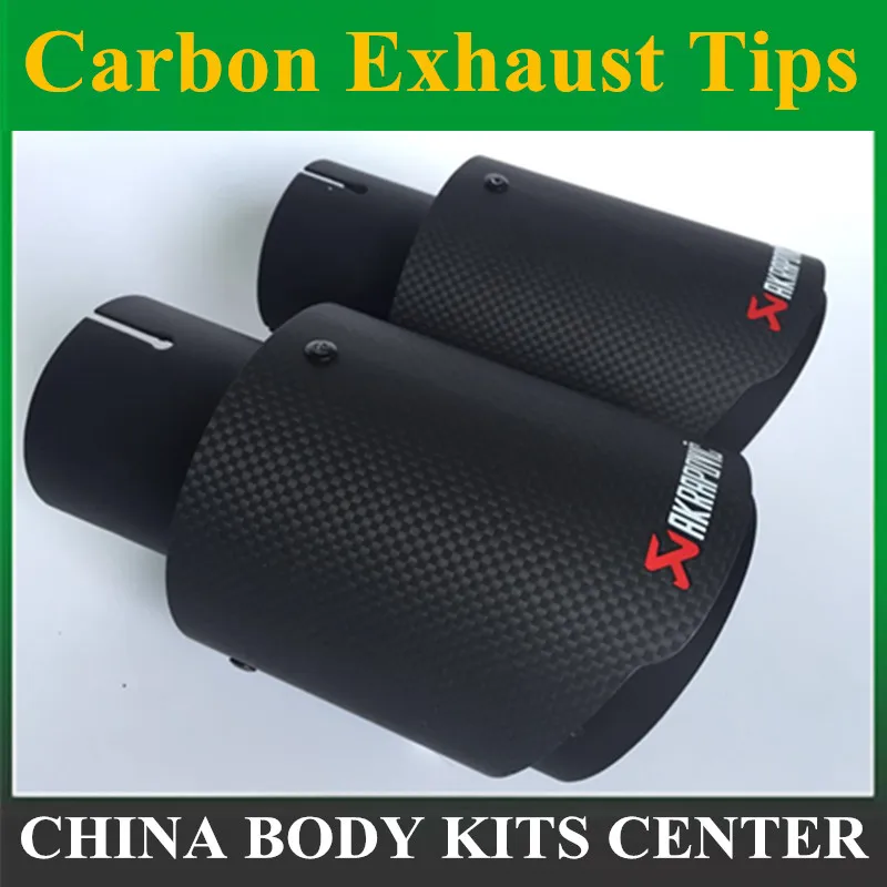 

1 PC B Matte Akrapovic exhaust car carbon Exhaust Tip car-styling exhaust pipe muffler tip carbon fiber exhaust tip