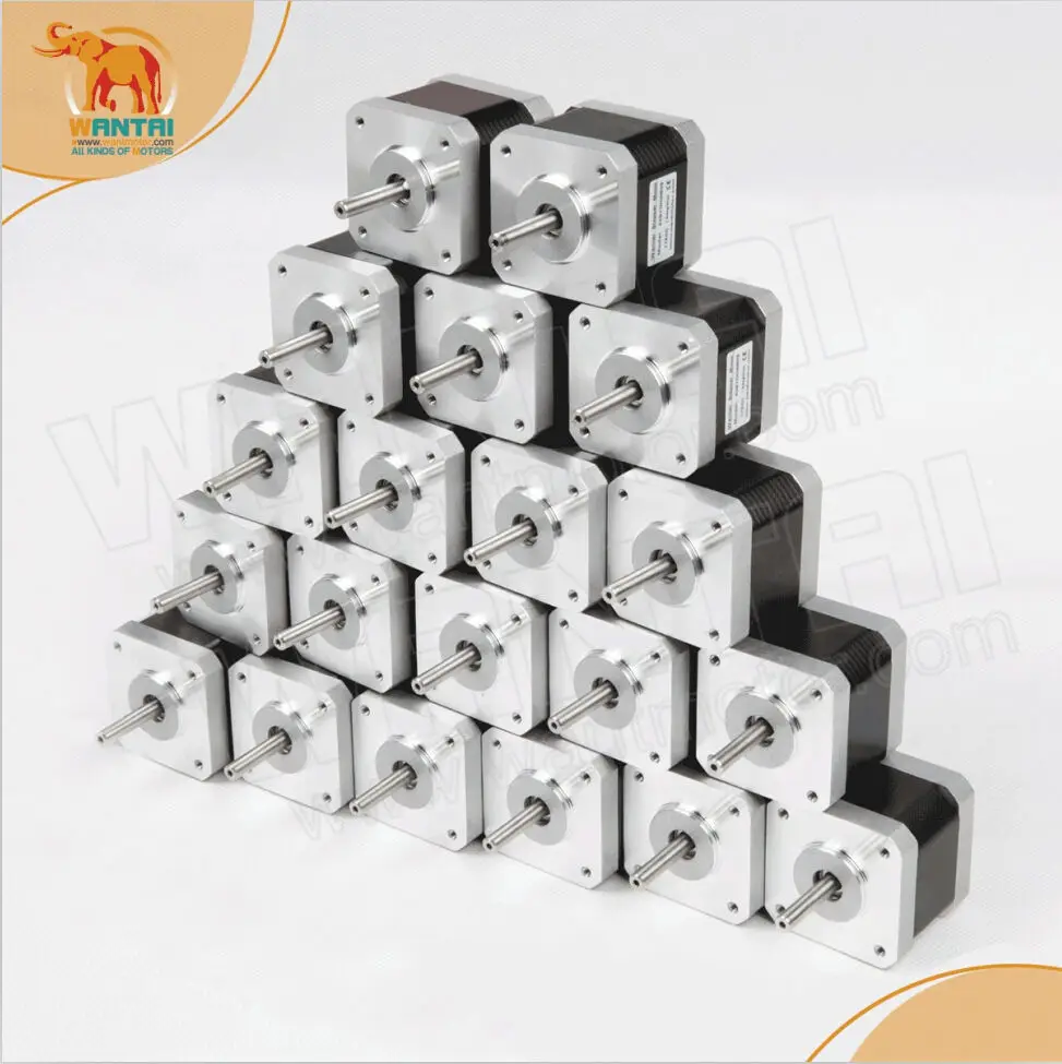 

[EU FREE]20pcs Nema17 42BYGHW811 0.48N.m(70oz-in) 48mm 2.5A for 3D printer and cnc router mini motor step robotic,3d printer