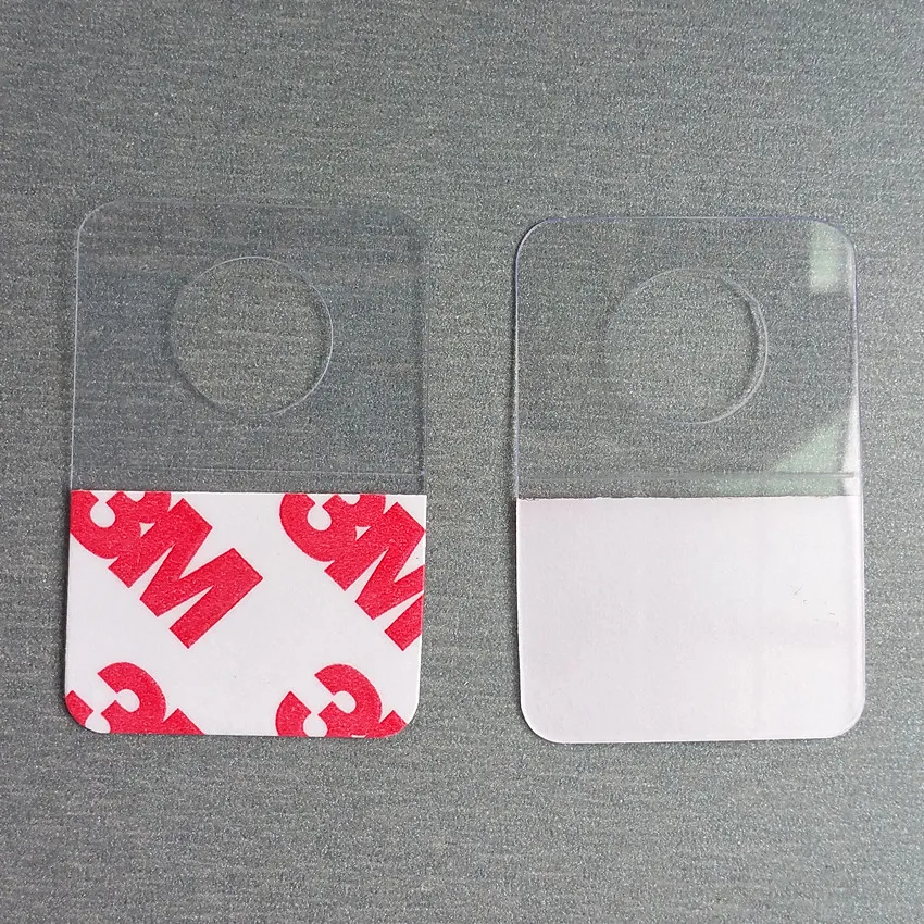 

Special Offer Plastic PVC PET Hang Hanging Tab Hooks on Merchandise Package Bag Hangers Peghooks Display Self Adhesive 500pcs