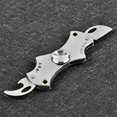 2in1 Fidget Spinner Knife EDC Outdoor Folding Knife Mini Carry on