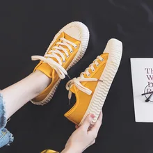 Брендовая парусиновая обувь; сезон весна-лето; женские дышащие нескользящие легкие кроссовки; Новинка; Женская Удобная прогулочная обувь на шнуровке