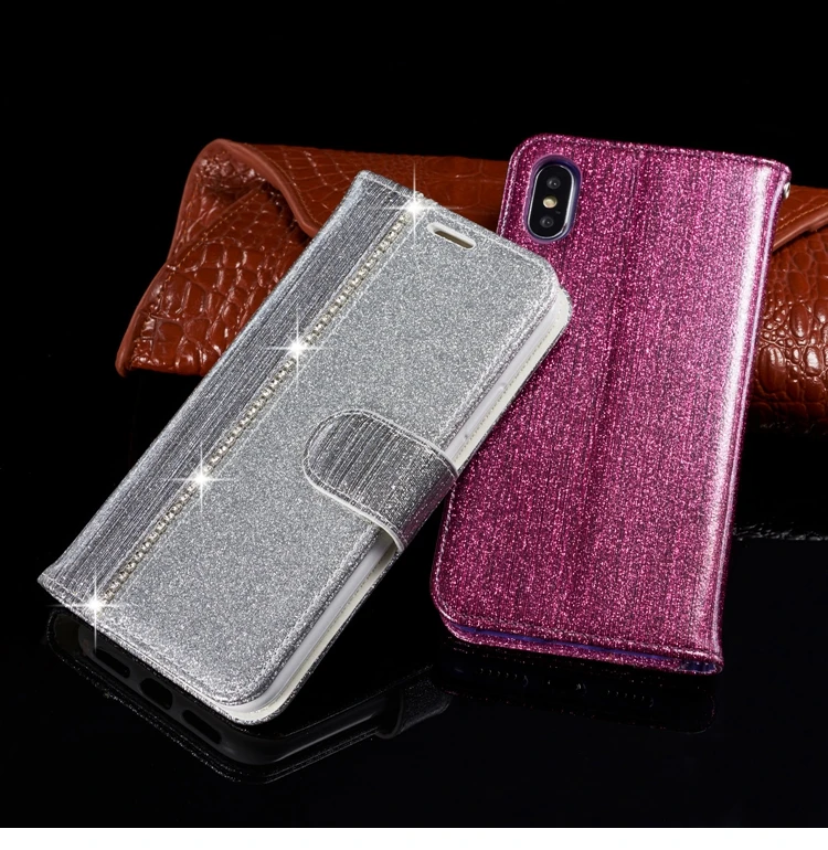 Блестящий чехол-бумажник из искусственной кожи с откидной крышкой для Etui iPhone XS Max блестящий чехол на магните для телефона для Coque iPhone XS Max Book Case